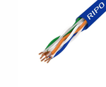 UTP 4 CAT6 23AWG Cu Ripo Premium, 100м.,Fluke test (КСВПВ -6 4*2*0.58), синий