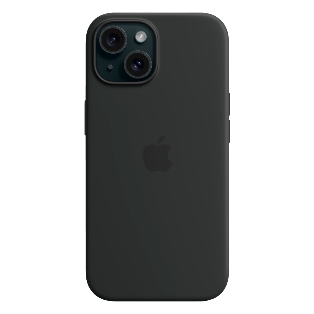 Силиконовый чехол с поддержкой MagSafe Apple Silicone Case для iPhone 15, Black (Черный)