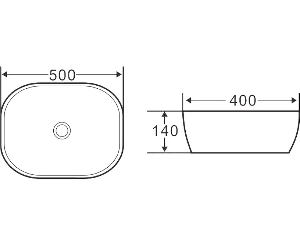 Раковина-чаша BelBagno 50 BB1302-H311 Серая матовая