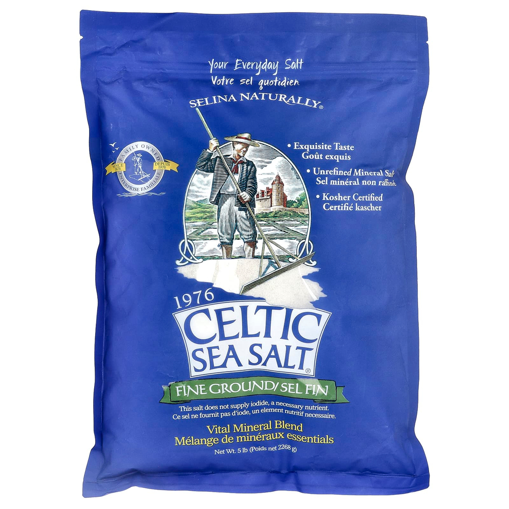 Celtic Sea Salt, Fine Помол, смесь жизненно важных минералов, 2268 г (5 фунтов)