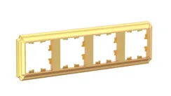 Рамка пластиковая на 4 поста универсальная Systeme Electric AtlasDesign Antique Золото ATN101604