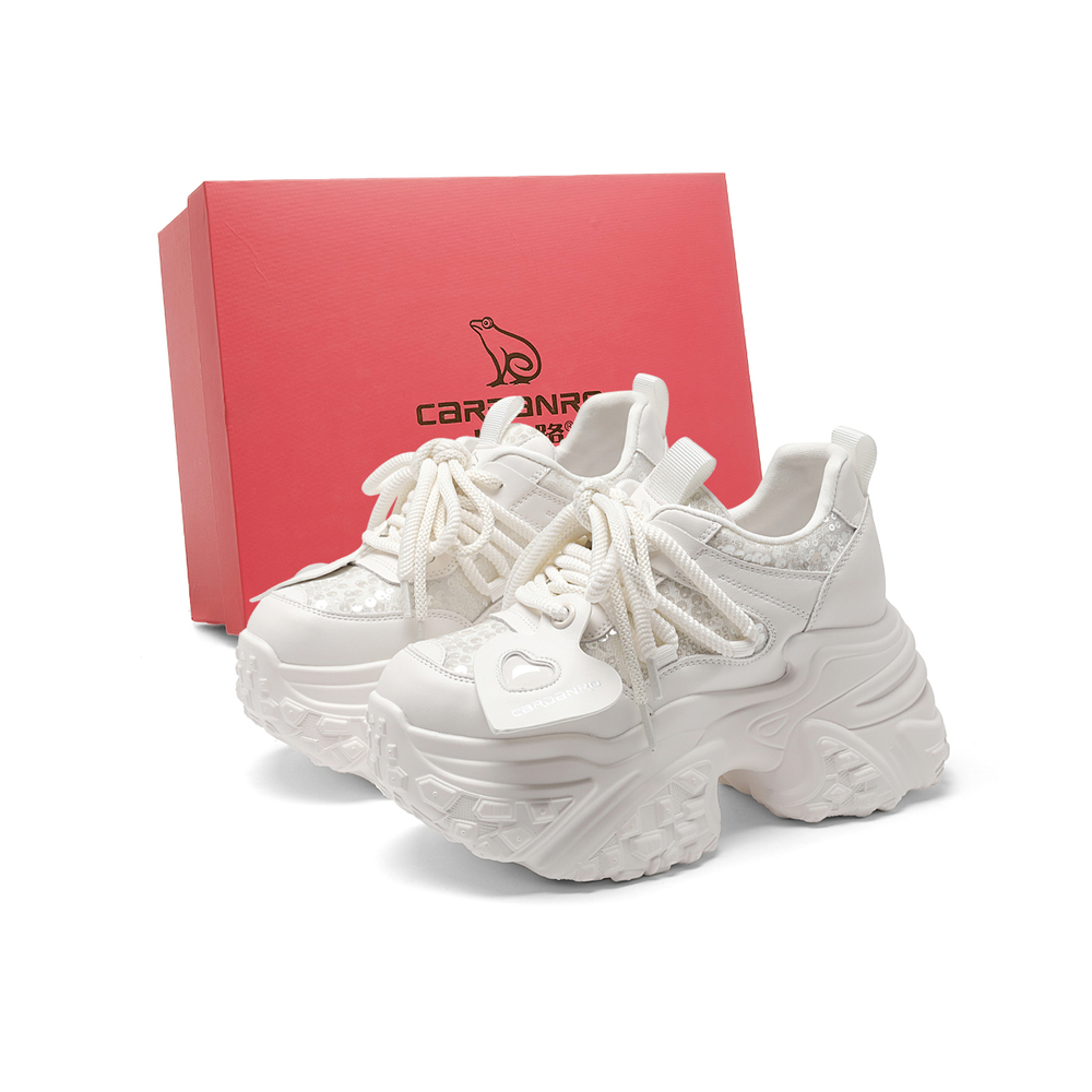 Cardanro Small Sized Sky Vegetables Hong Kong Style Individual Chunky Sneakers белый