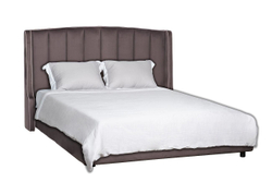 Кровать с подъемным меxанизмом Garda Decor лилово-серая ODRY1К-160M-Vel19+Vel09