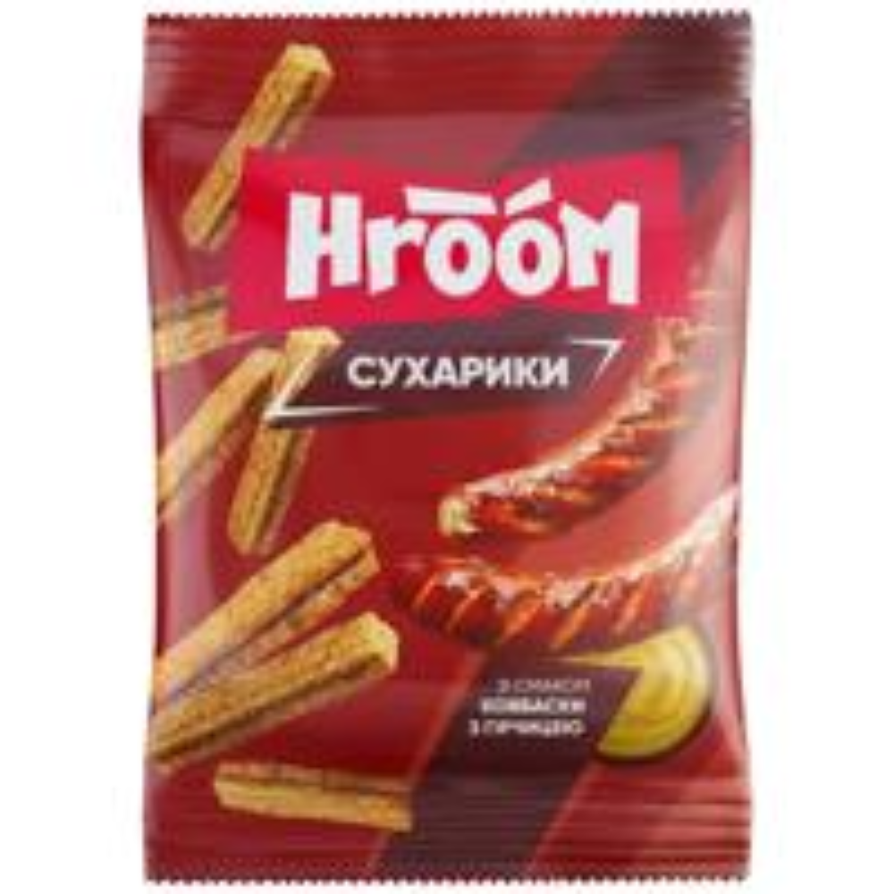 Сухарики Stikc HROOM со вкусом колбасок 60 гр