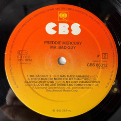 Винтажная виниловая пластинка LP Freddie Mercury Mr. Bad Guy (Нидерланды 1985)