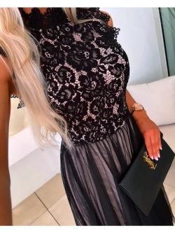 кружевное черное платье + plus size