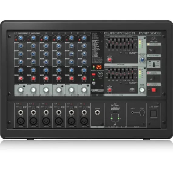 Behringer PMP560M  - микшер с усилителем, 500Вт, 6 каналов
