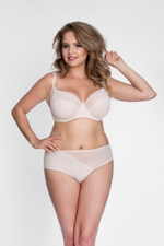 Бюстгальтер с мягкой чашкой из микрофибры и двойной сетки (Размер: 80F) (Цвет: телесный)