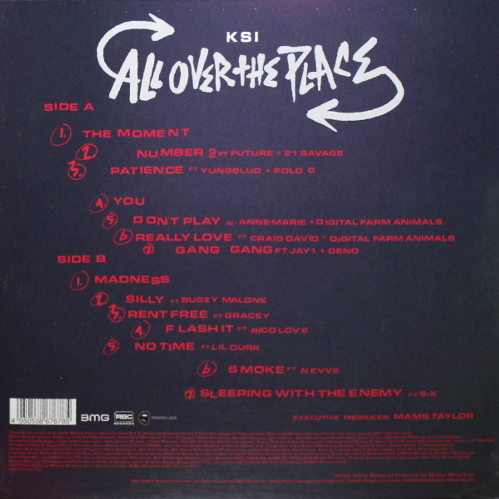 KSI / All Over The Place (Coloured Vinyl)(LP)