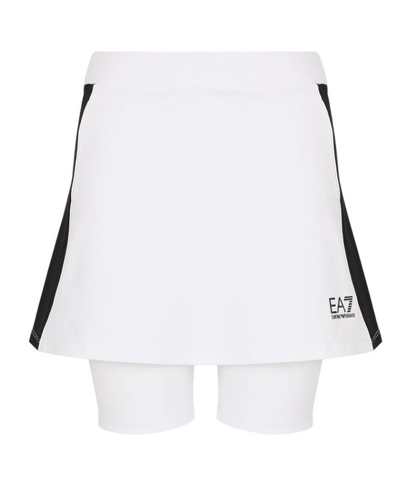 Теннисная юбка EA7 Woman Jersey Skirt - белый