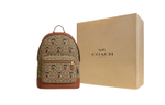 COACH X Disney Collaboration Fabric With Leather Backpack Large Unisex Khaki & Brown