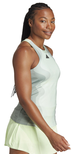 Топ теннисный Adidas Y-Tank Pro - semi green spark/grey spark