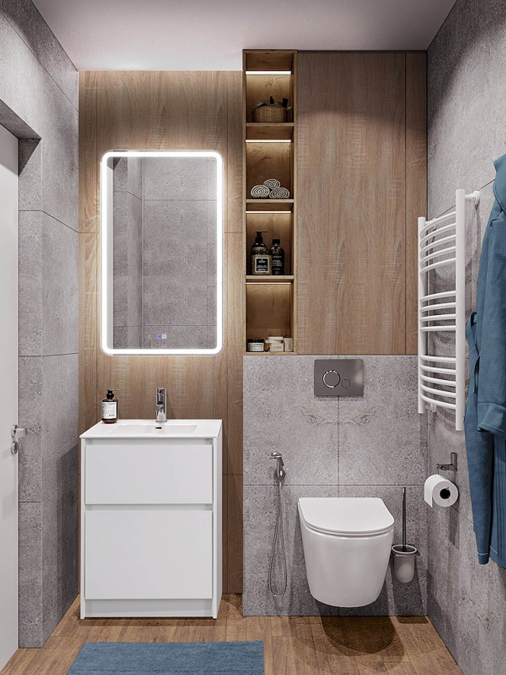Тумба под раковину BelBagno Kraft 39 60 KRAFT39-600/390-2C-PIA-BO Bianco Opaco