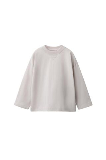 ZARA НАБОР ИЗ 3 ОДНОТОННЫХ ФУТБОЛОК С ДЛИННЫМИ РУКАВАМИ, ЗЕЛЕНЫЙ