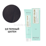 Bouticle Expert Color Hair Color Cream Профессиональный перманентный крем-краситель для волос цвет 3.0 тёмный шатен, 100 мл