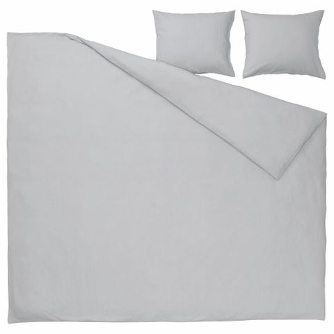 Комплект постельного белья IKEA NATTSVARMARE (НАТТСВАРМАРЕ), Двуспальный, Серый, 240x220, 50x80 см