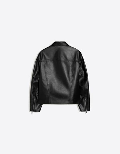 Мужская куртка boxy fit из искусственной кожи - BERSHKA