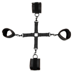 Черный набор крестовой фиксации Bondage Set