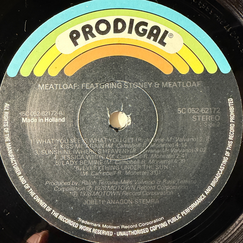 MeatLoaf – Featuring Stoney & Meatloaf (Голландия 1978г.) Т