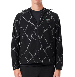 Meska kurtka tenisowa Lacoste Reflective Crocodile Print - black