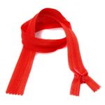 Молния потайная (скрытая) SBS Т3 (3 мм) 1 зам., н/раз., 50 см, S-820, красный, уп. 50 шт