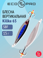 Блесна для рыбалки ECOPRO Killka, 65мм, 15г, BRS/RF, вертикальная