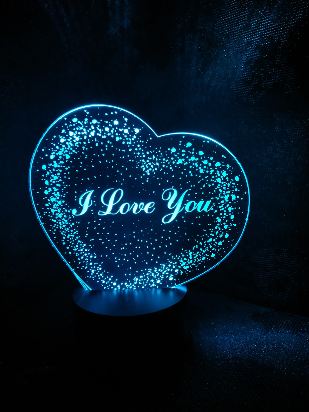 Ночник "Космическое сердце - I love you"