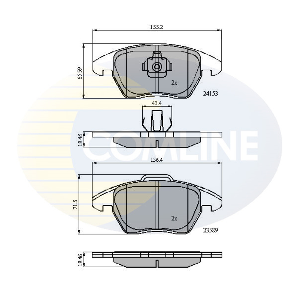 COMLINE - CBP01308-CML - Brake Pad Set, disc brake