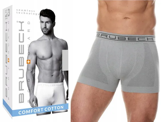 Трусы мужские боксеры Brubeck Comfort Cotton Short Boxer,BX00501A,серые