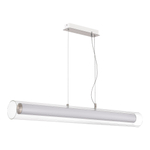 Светильник подвесной, Никель/Белый-прозрачный, ENFYS, LED 40W, 3000K/4000K/6000K