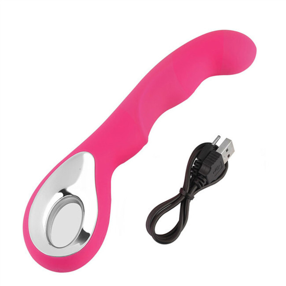 Вибратор перезаряжаемый силиконовый для G-точки Female G-spot Finger Pussy Vibrator (Цвет: розовый)