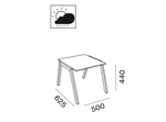 Столик металлический приставной Papatya Zen Side Table, черный