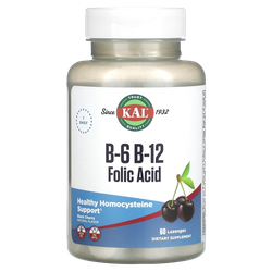 KAL B-6 B-12 Folic Acid 60 пастилок , Черная вишня