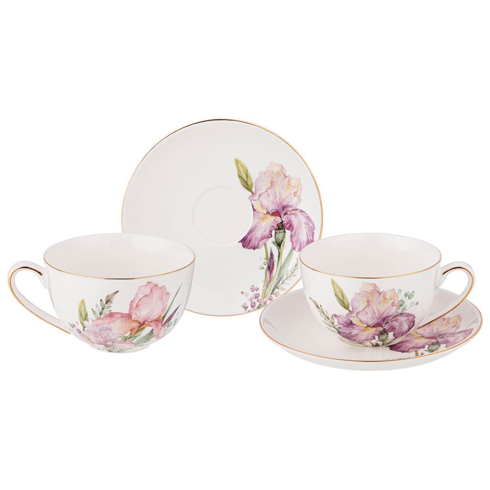 ЧАЙНЫЙ НАБОР LEFARD "IRISES" НА 2 ПЕР. 4 ПР. 280 МЛ, РАЗНОЦВЕТНЫЙ (КОР=24НАБ.)