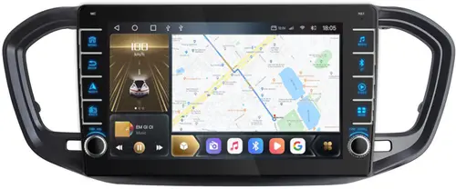 Магнитола для Lada Vesta 2022+ (штатный экран) - Kuberg EW-9001 (кнопки и крутилки), Android 12, Быстрая, CarPlay, 4G SIM-слот