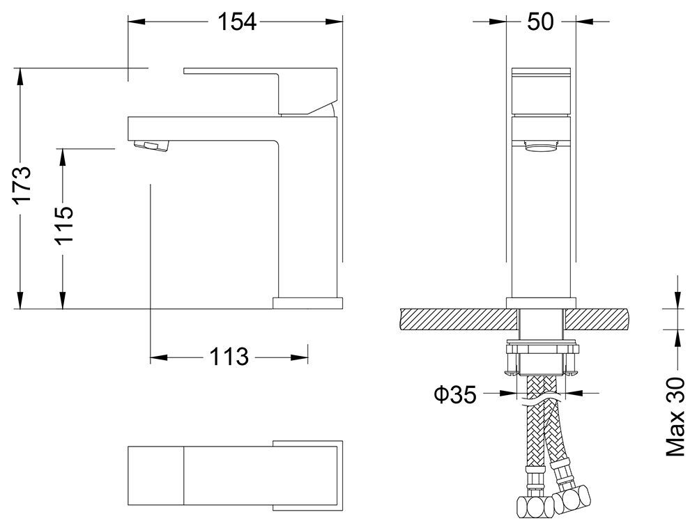 Timo 2061/16F Selene Смеситель для раковины 114 мм, гладкий, белый матовый