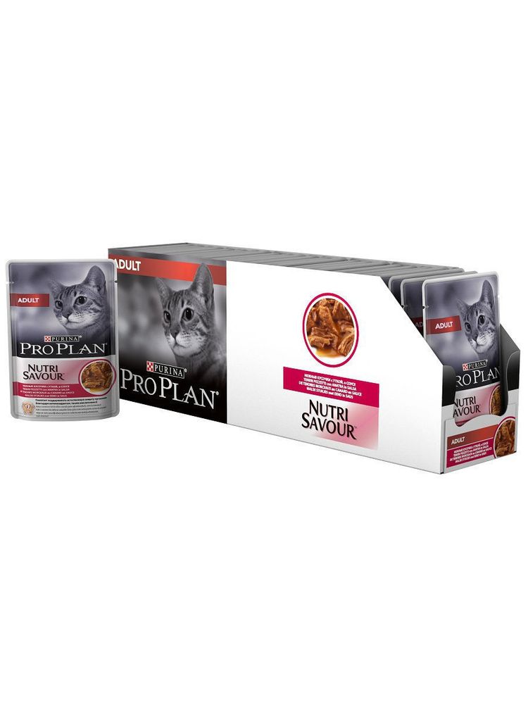 Влажный корм Pro Plan Adult для взрослых кошек, утка в соусе, 26 шт x 85 г Влажный корм Pro Plan Adult для взрослых кошек, утка в соусе, 26 шт x 85 г