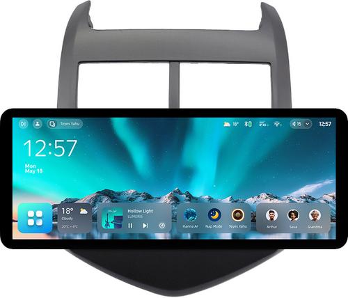 Магнитола для Chevrolet Aveo 2 2012-2015 - Teyes CC4 монитор 12.3" 2K QLED + рамка 9, Android 14, Быстрейшая, Snapdragon 680, DSP, CarPlay, 4G SIM-слот