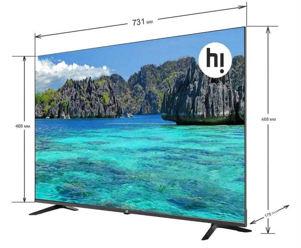 Телевизор Hi VHIX-65U239MSA, 165см, 4K Ultra HD, LED, Smart TV, OS Android 11