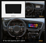 Магнитола для KIA Optima 3 TF 2013-2015 (рамка-накладка) - Kuberg QLed+2K, Android 14, TS105, Быстрейшая, CarPlay, SIM-слот