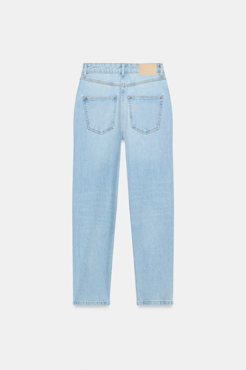 ZARA ДЖИНСЫ Z1975 MOM FIT С ВЫСОКОЙ ПОСАДКОЙ, ГОЛУБОЙ