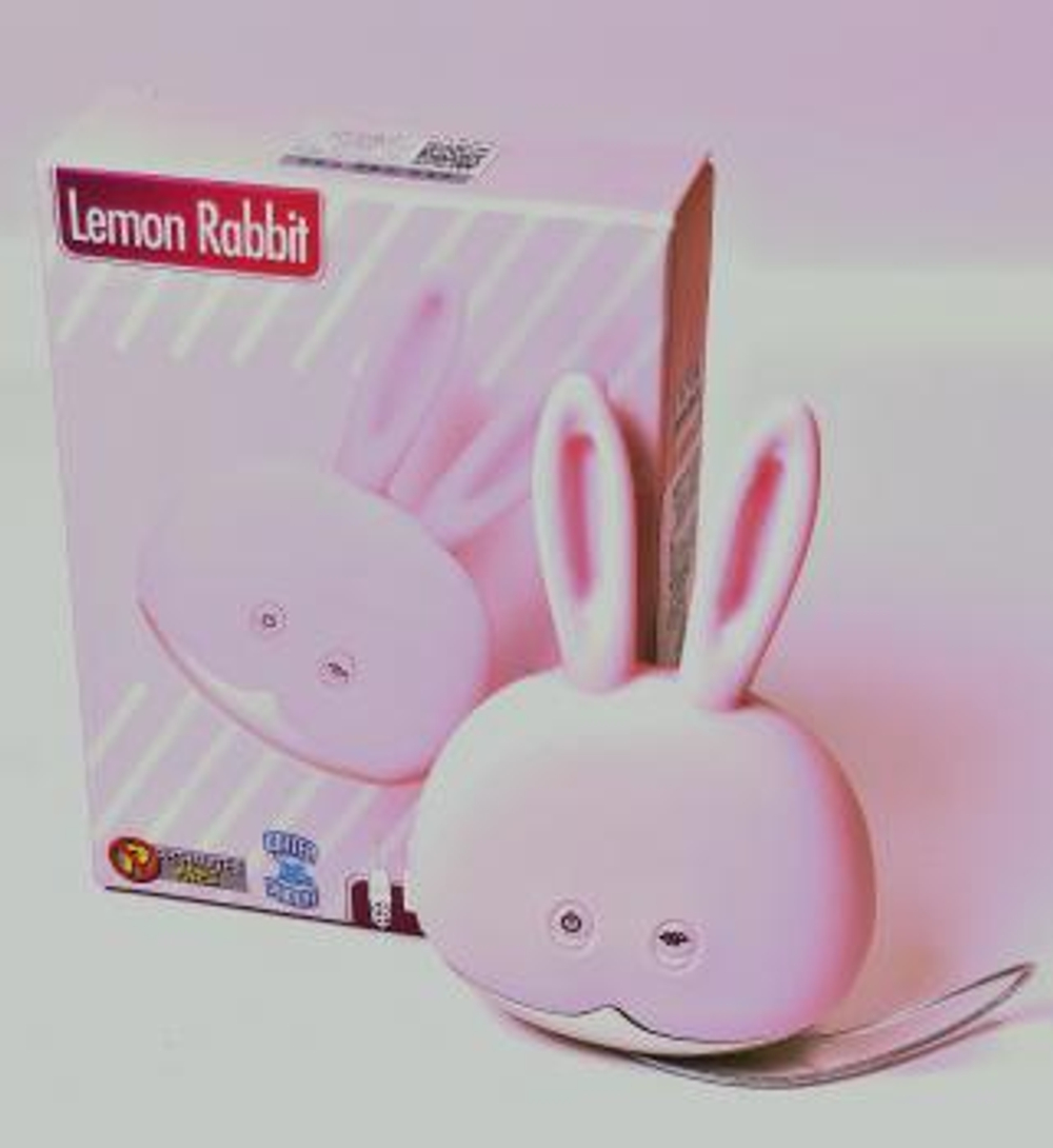 Розовый вибромассажер с ушками Lemon Rabbit (Цвет: розовый)