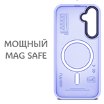 Дизайнерский чехол из мягкого пластика для SAMSUNG S24 FE с MagSafe и усиленной защитой камеры