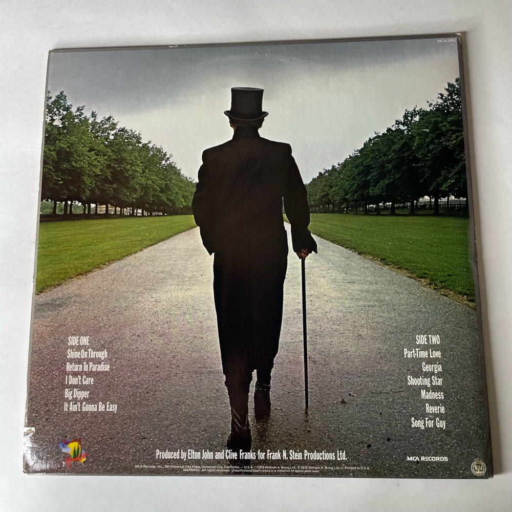 Винтажная виниловая пластинка LP Elton John A Single Man (США 1978)