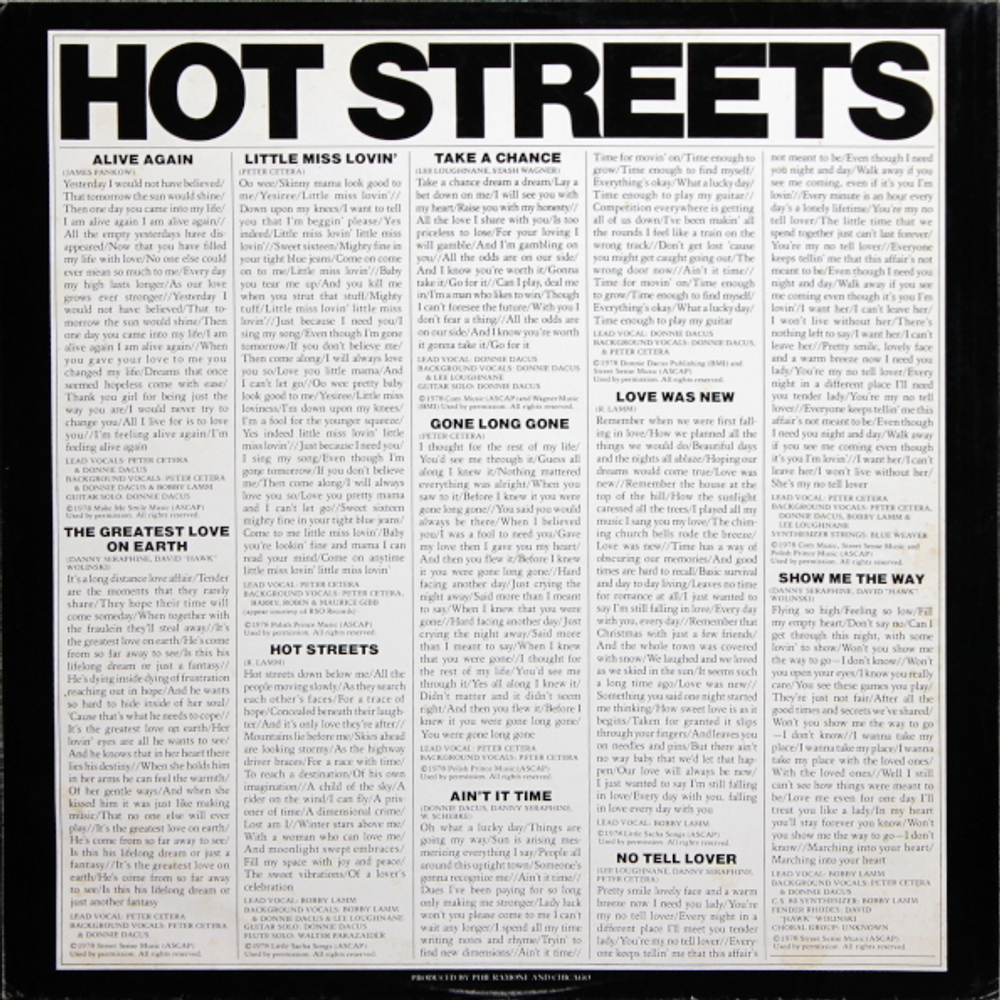 Chicago / Hot Streets (LP)