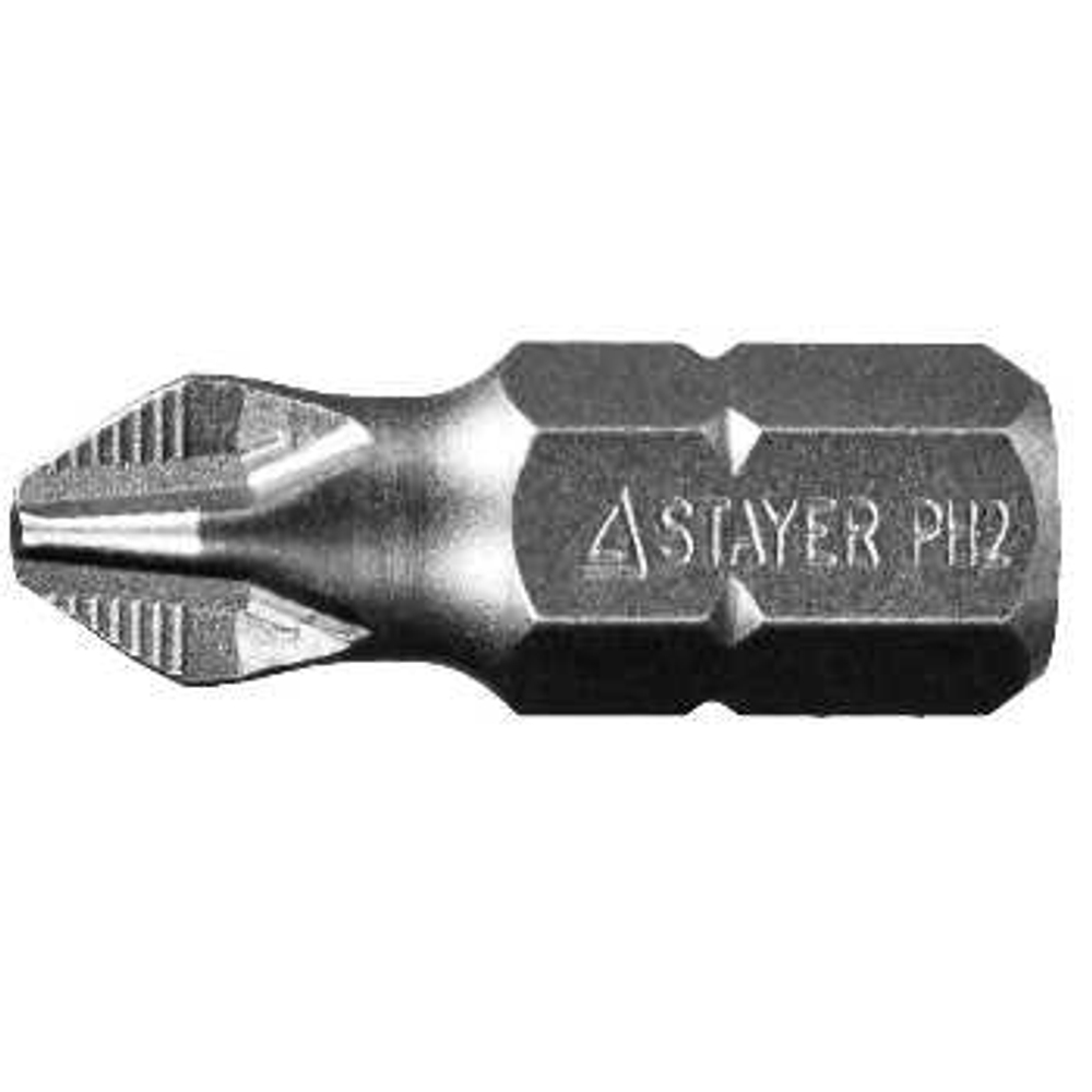 Биты для шуруповёрта 25 мм PH2 10 шт STAYER, 26201-2-25-10_z01