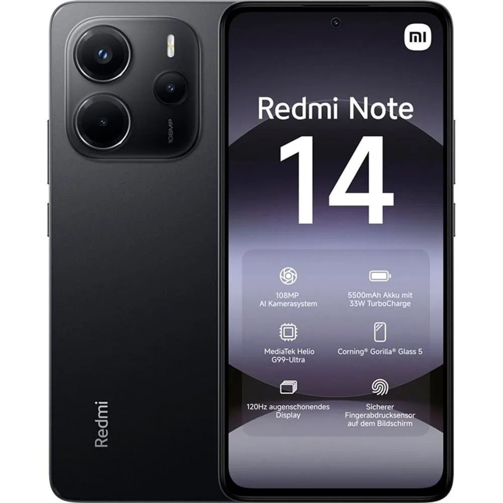 Смартфон Xiaomi Redmi Note 14 8GB/256GB Midnight Black [60833]