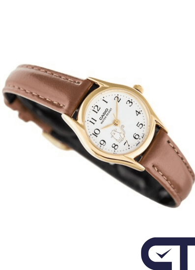 Casio LTP-1094Q-7B8 — женские классические часы с кожаным ремешком