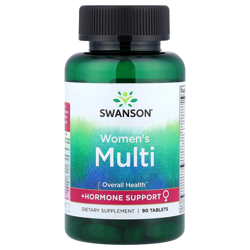 Swanson Vitamins, мультивитамины и поддержка гормональной системы для женщин, 90 таблеток