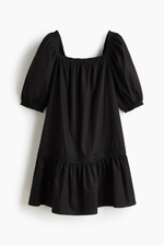 Хлопковое платье-туника — Чёрный — H&M 1290259